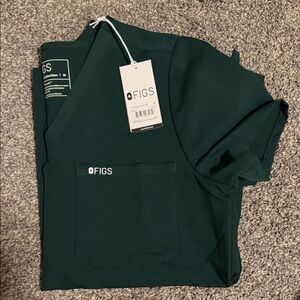 Figs Deep Green Medical Scrub Top